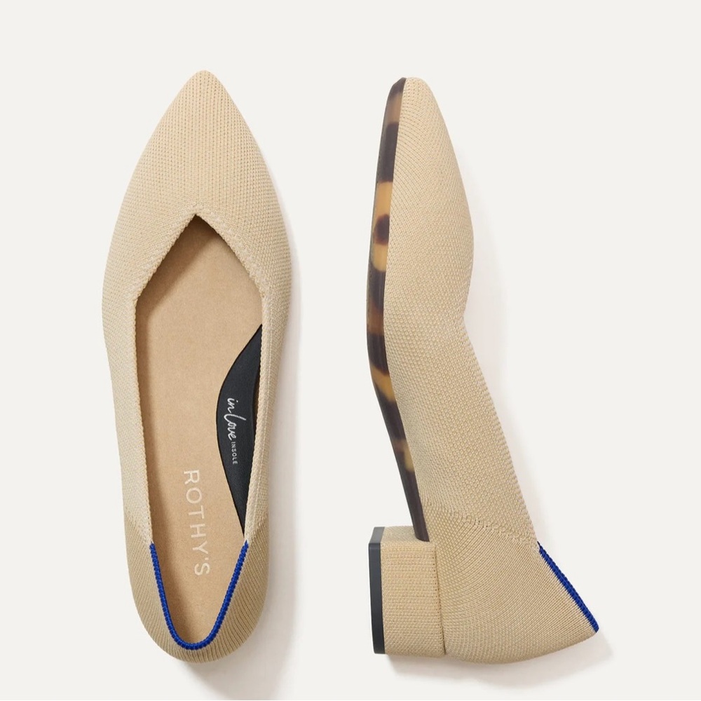 Rothy's The High Point Heels in Sandstone